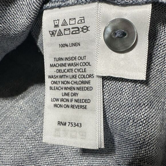 Sigrid Olsen 100% Linen Top Women’s size L Large Sleeveless Blue NWT - Picture 6 of 9